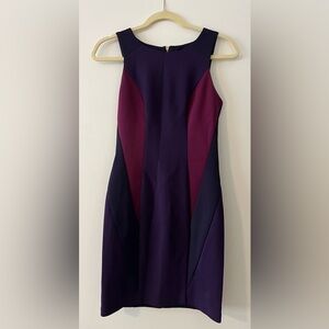 Guess Purple and Black Sleeveless Dress - Size 0 - Like New!